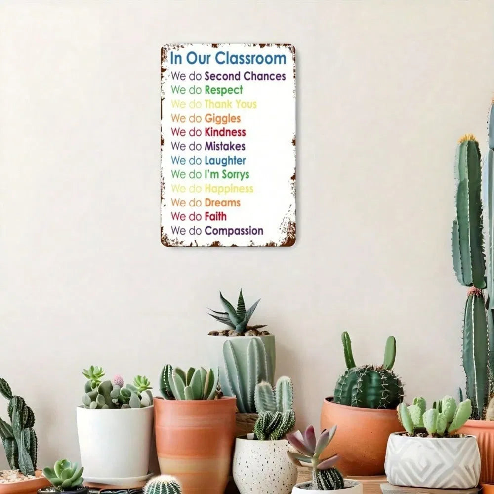 Metal Tin Sign Wall Decoration - 20 cm x 20 cm