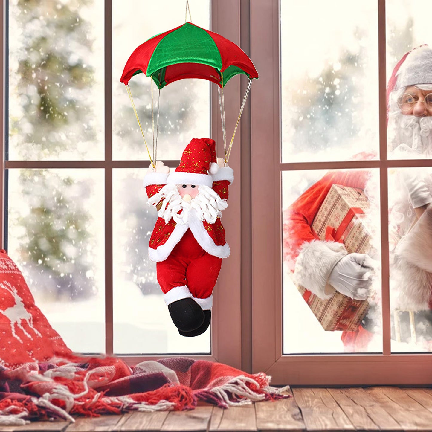 Parachute Santa Ornament - Fun Holiday Decoration for Home