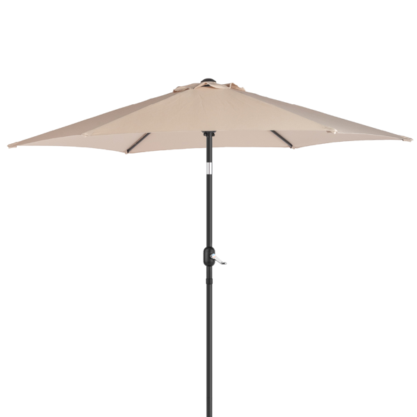 9ft Patio Umbrella with Crank & Tilt - Beige Market Umbrella