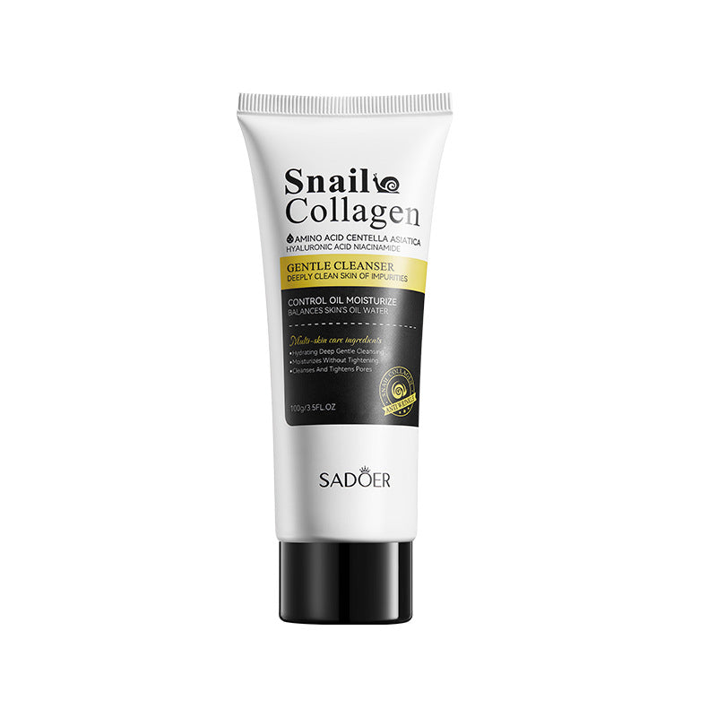 Snail Collagen Facial Cleanser - Mild Hydrating 100g for All Skin Types