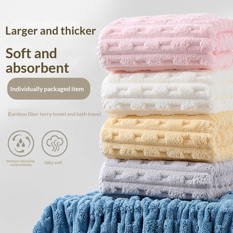 Oversized Face Towel Coral Velvet Thickened & Soft Home Textiles