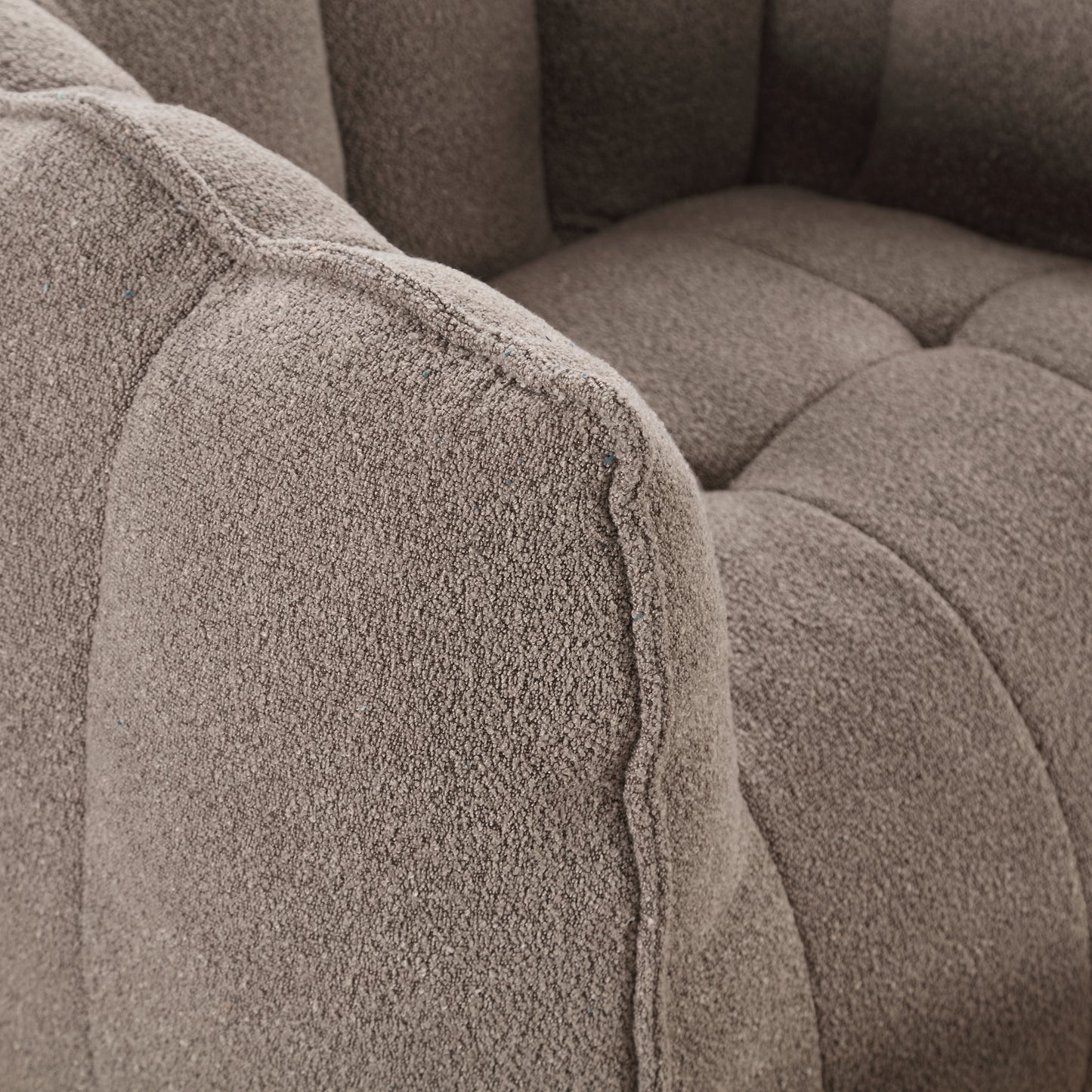 Coffee Soft Bean Bag Chair with Foam Filling - Comfortable Lazy Sofa