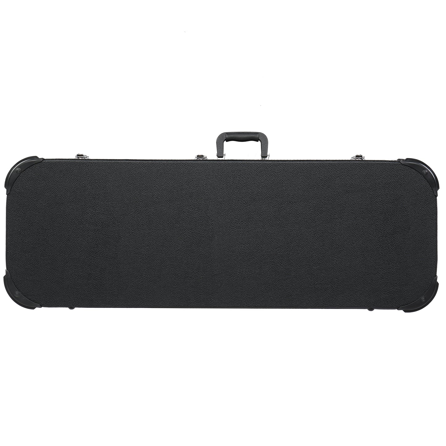 Electric Guitar Hard Case - Black Leather Square Design