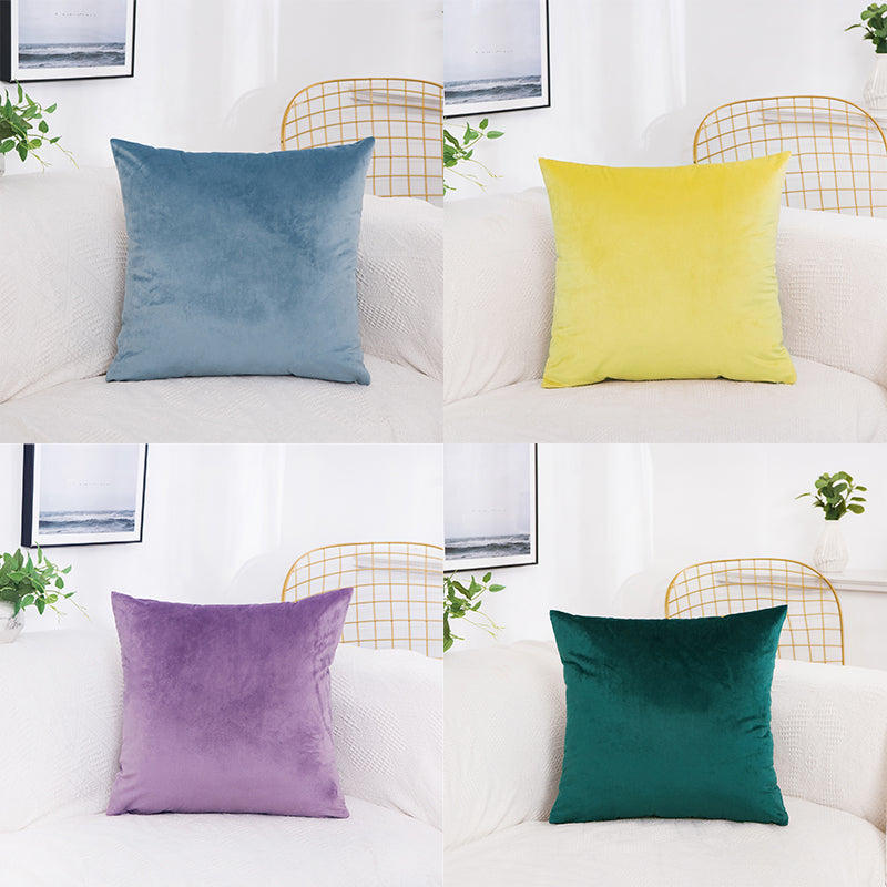 Velvet Lumbar Support Pillow Cover for Office Car Home Decoration