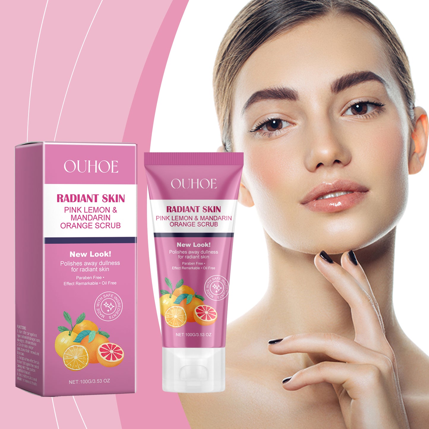 Brightening Facial Scrub with Citrus Extract for Glowing Skin