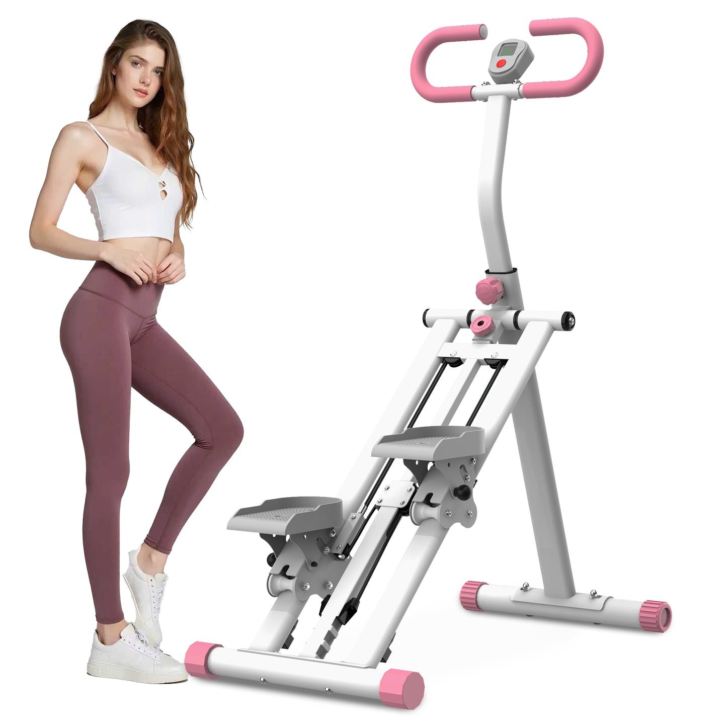 Stair Stepper with Resistance - Full-Body Vertical Climber - Pink