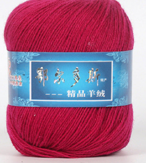 Hand-Knitted Cashmere Yarn for Knitting & Crocheting - Medium Coarse Pure Wool Thread