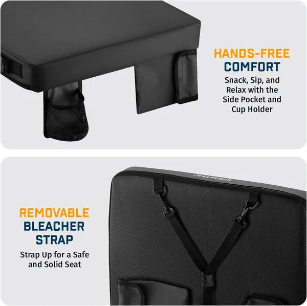 Portable Heated Stadium Seat Cushion - 21x15 Inch with Pocket