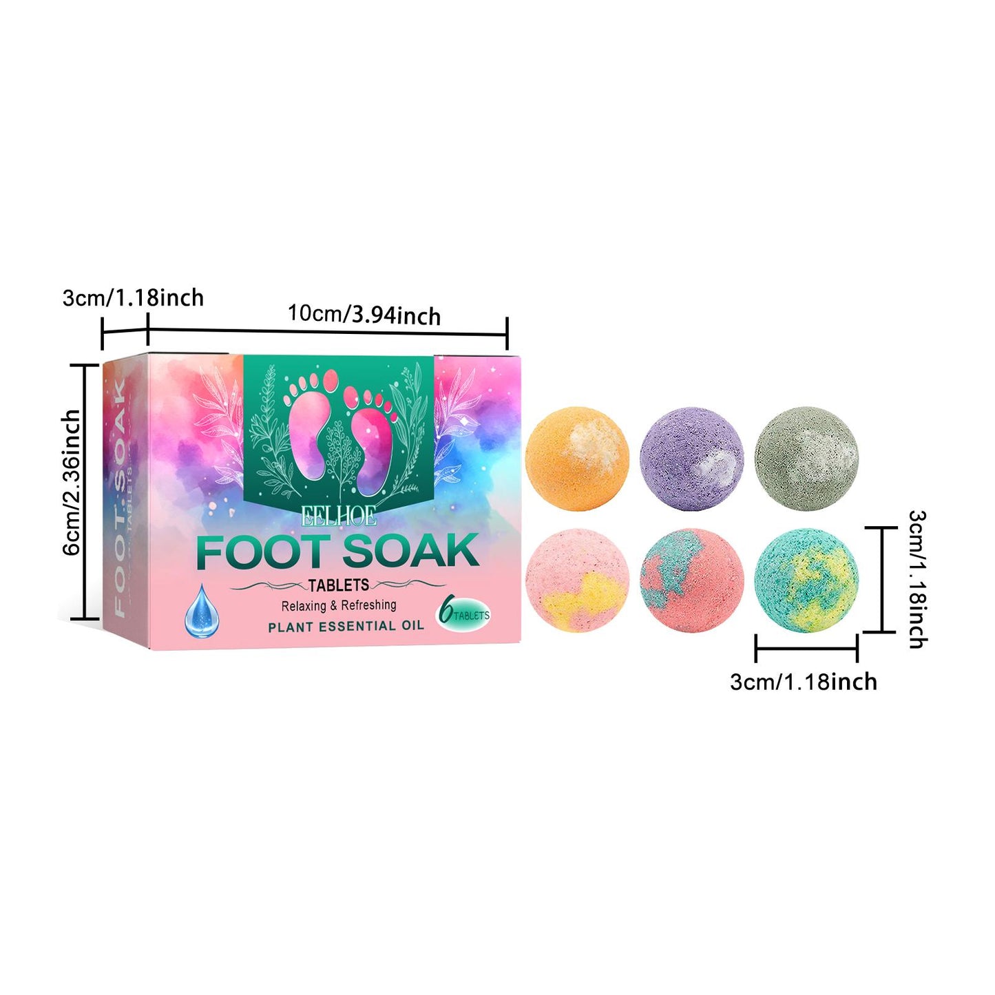 Ginger Essential Oil Foot Soak Bombs - Moisturizing & Deodorizing