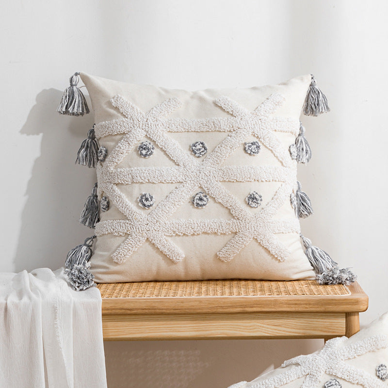 Bohemian Tufted Pillowcase Set - Nordic Style Geometric Decorative Pillows