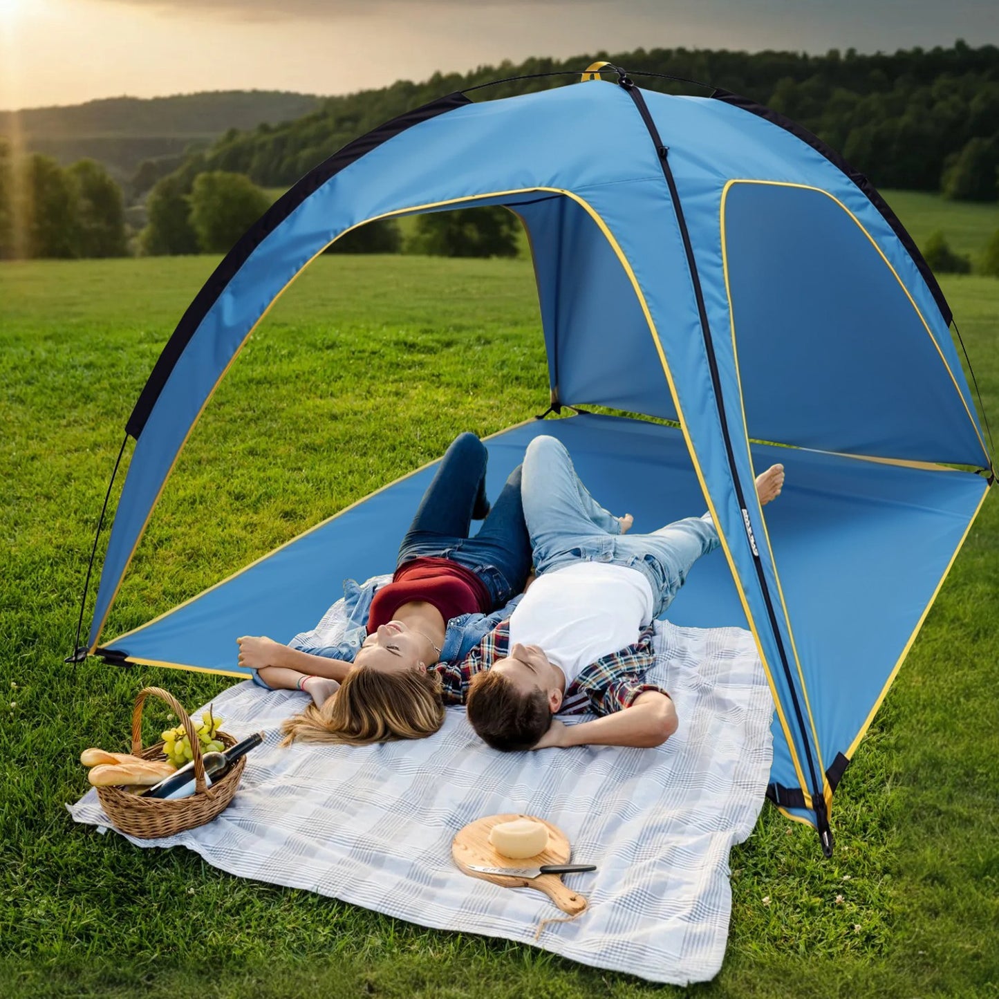 4-6 Person Beach Tent Canopy - Waterproof with Carry Bag