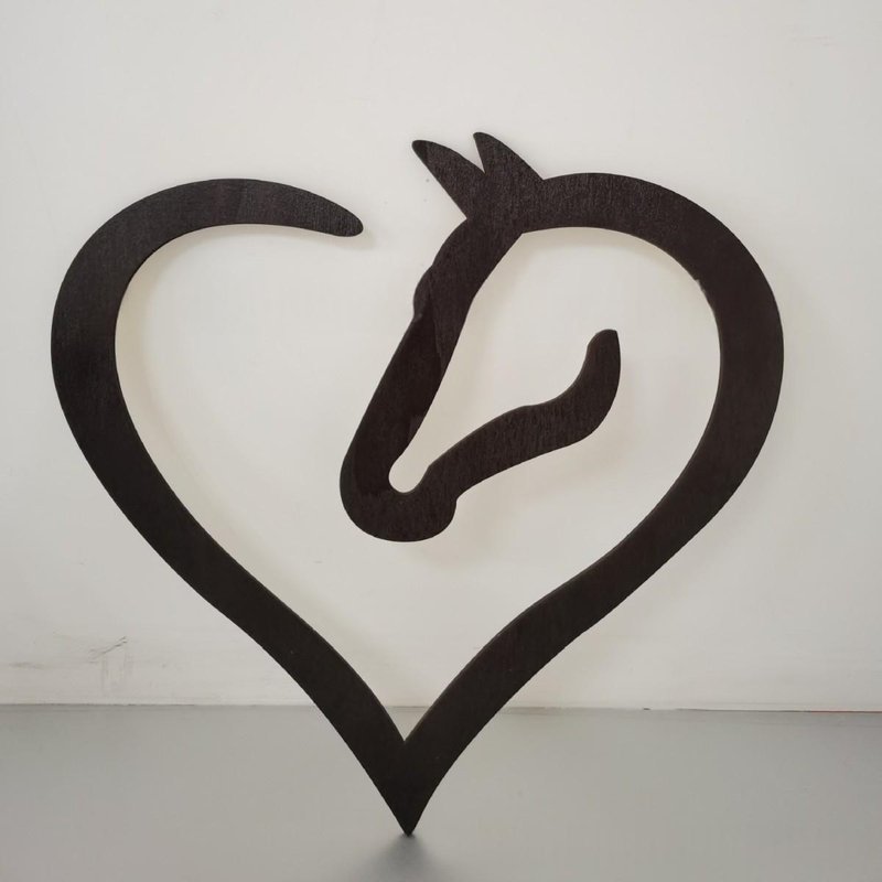 Rustic Wind Horse Wall Decoration Wooden Hanging Ornament - Large, Medium, Small Sizes