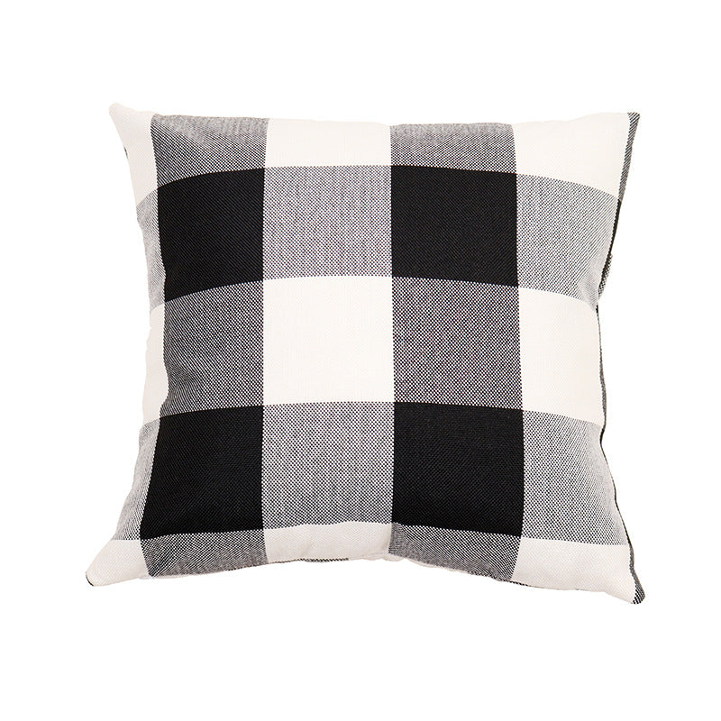 Plaid Pillow Cover for Sofa and Home Decor - Modern Cushion Case