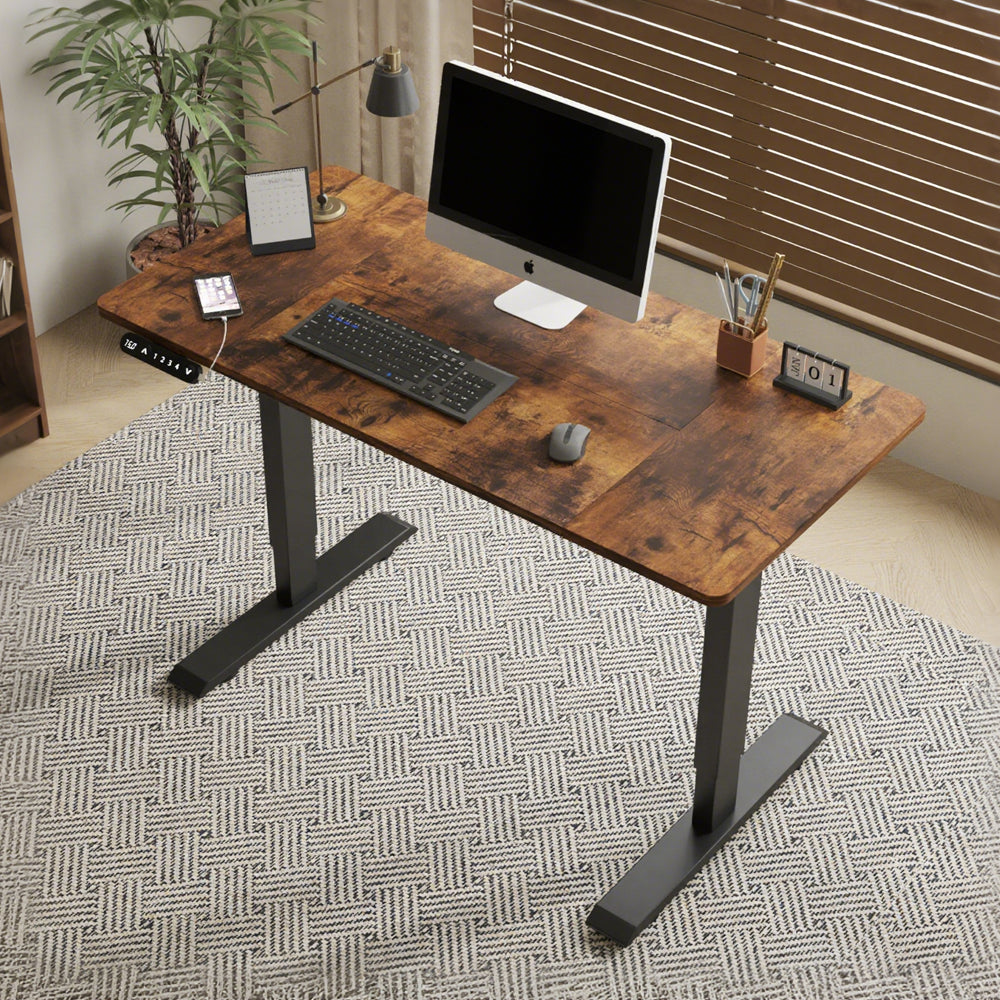 Electric Height Adjustable Standing Desk - 55" Modern Design