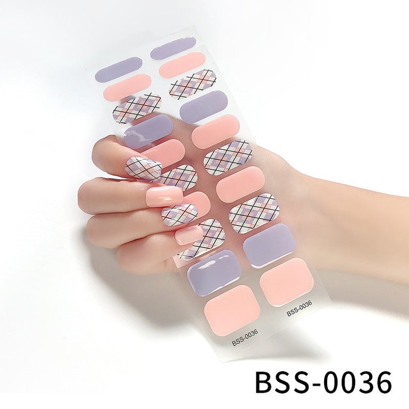 Gel Nail Stickers Set with Nail Art Kit