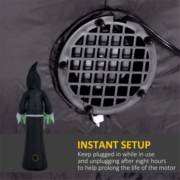 Inflatable Halloween Mirror Face Ghost with LED Lights