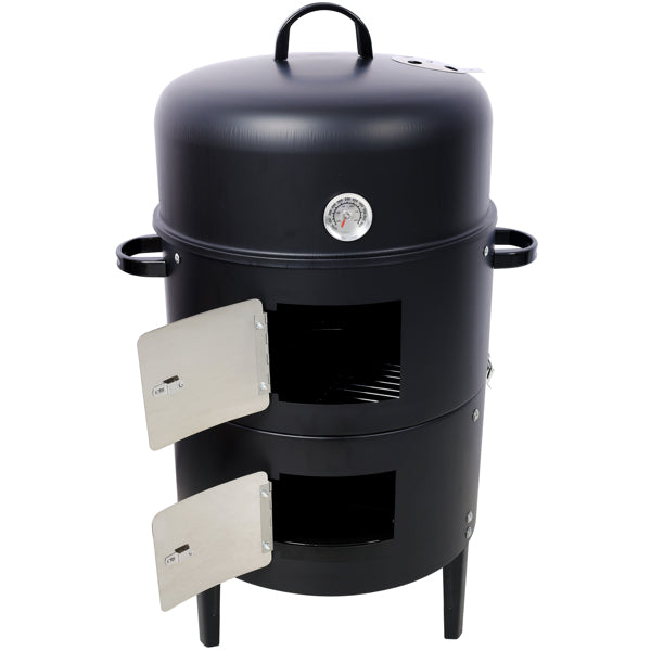 17 Inch Heavy Duty Charcoal Smoker Grill - Black