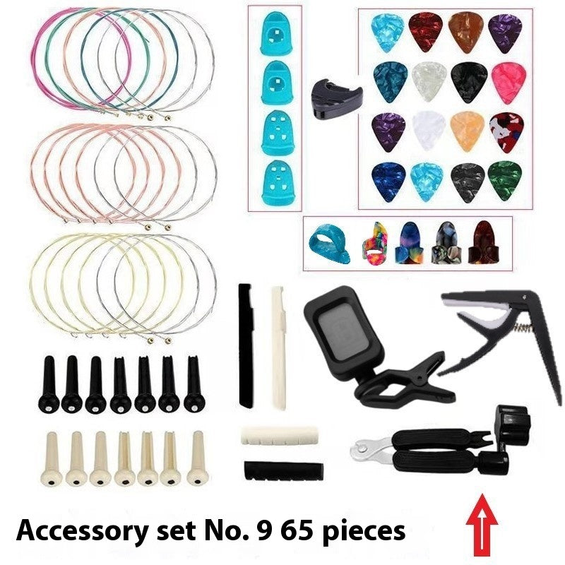 Guitar Accessory Set with Picks, String Nails & Pillow - Multiple Colors
