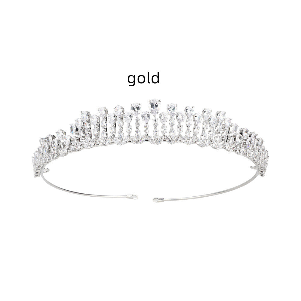 Zircon Light Luxury Crown Bride Wedding Headband