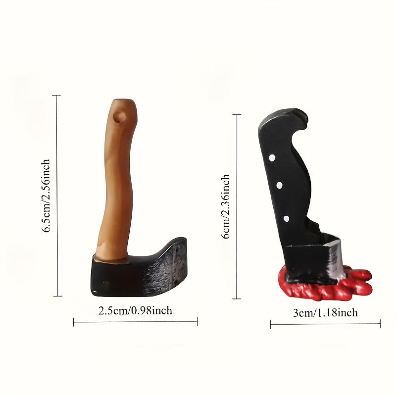 Novelty Knife Shaped Refrigerator Magnet Kitchen Decor Note Holder - Black & Brown Variants
