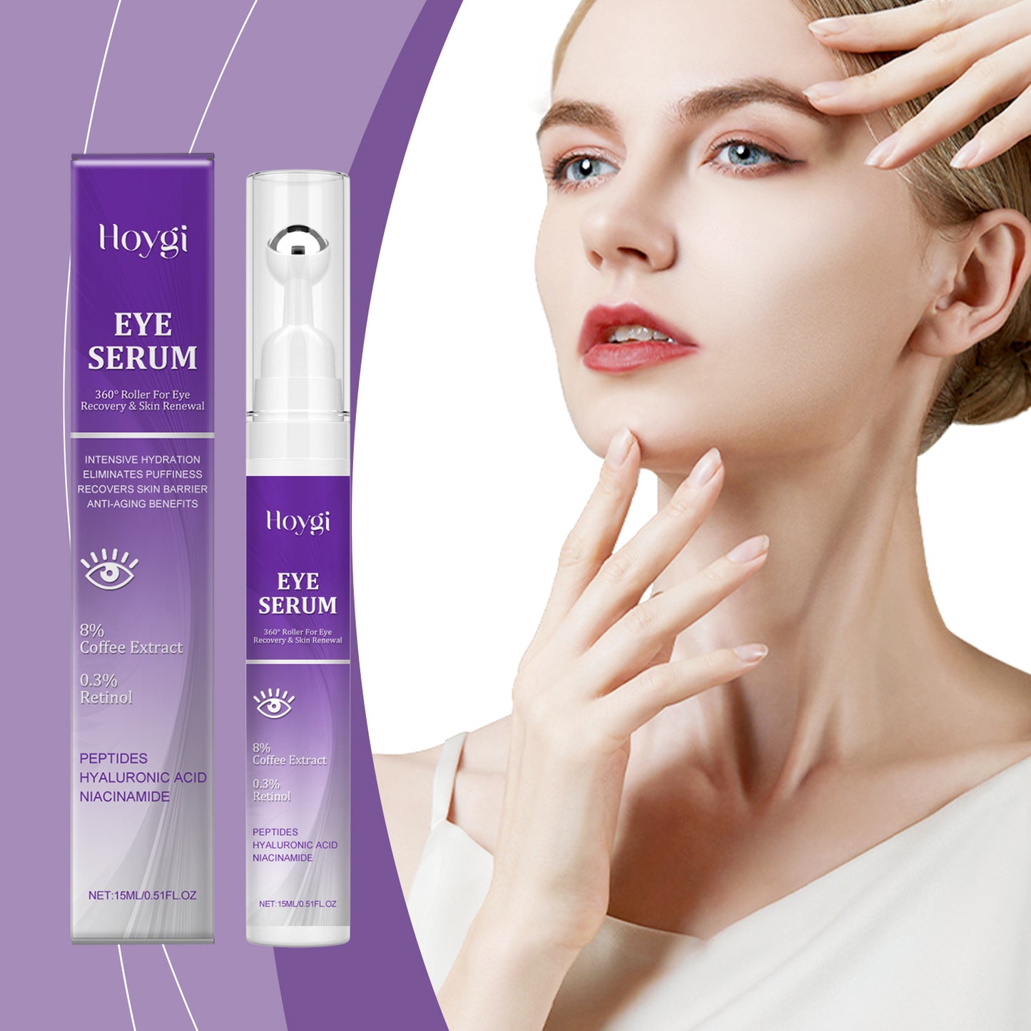 Moisturizing Eye Serum with Hyaluronic Acid & Niacinamide - 15ml