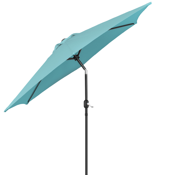 9ft Patio Umbrella - Sky Blue Outdoor Market Umbrella with Tilt & Crank