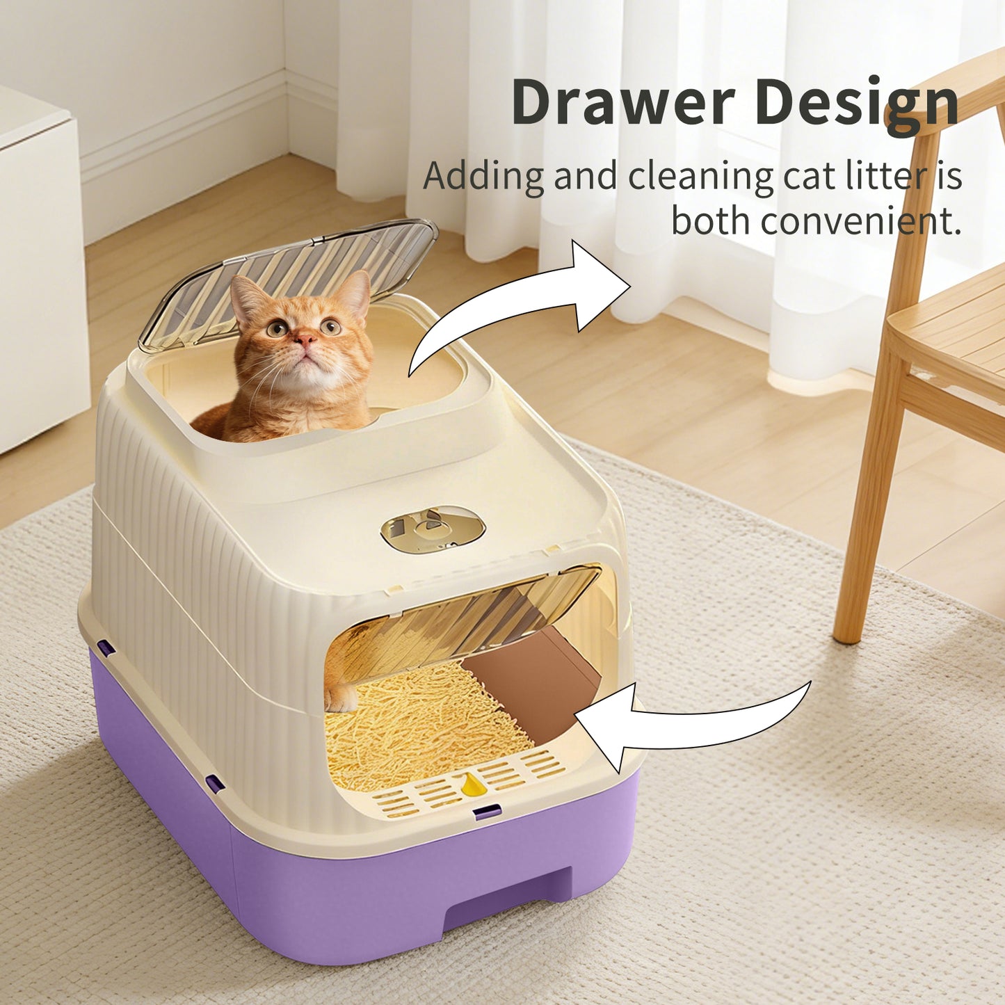 Cruiser Litter Box - Self Pickup Pet Furniture for Cats and Small Animals