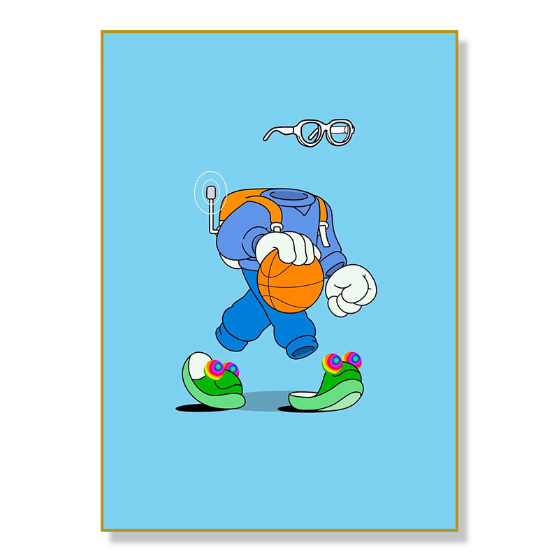 Sports Cartoon Characters Wall Art Poster Canvas Painting for Living Room