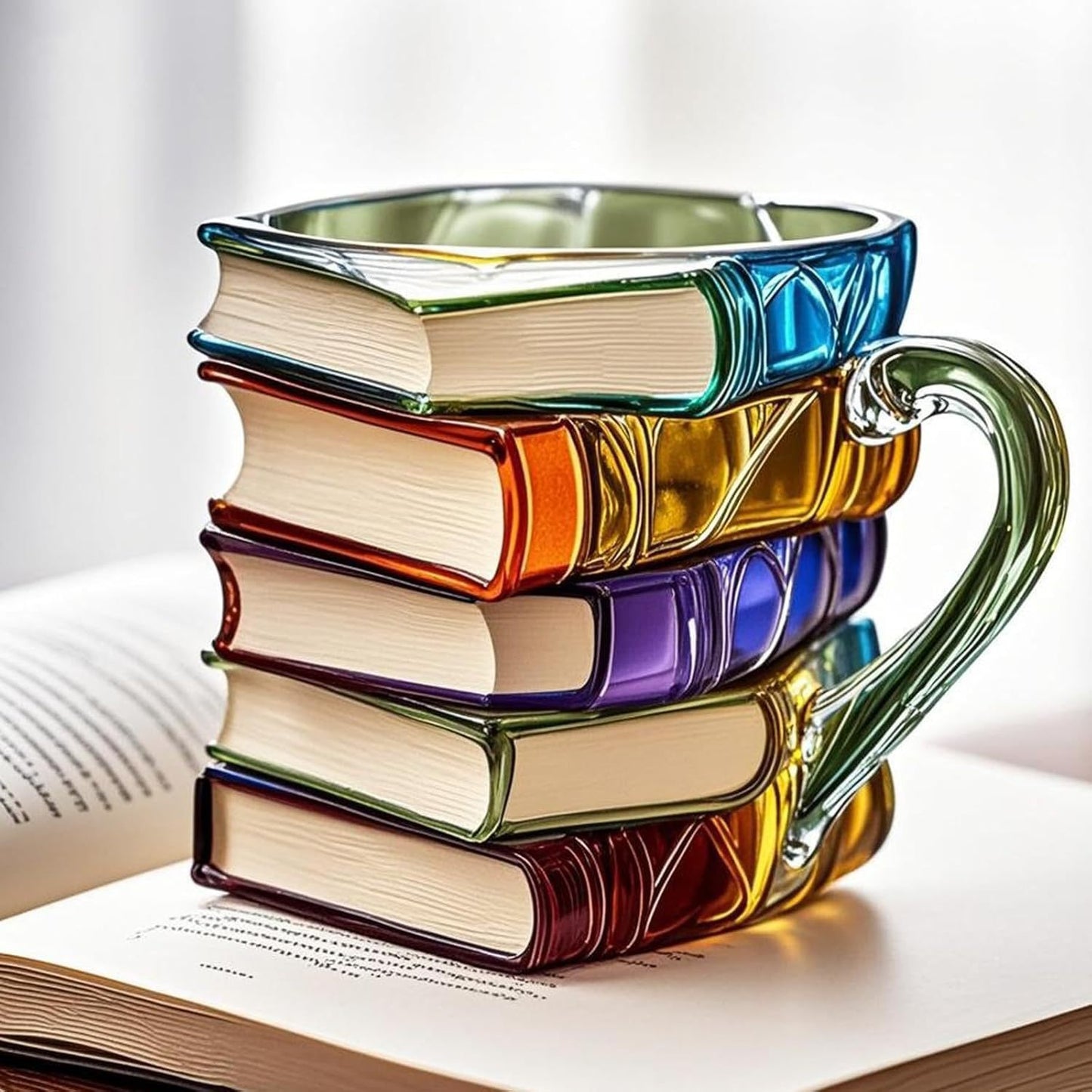 3D Book-Shaped Coffee Mug - Decorative Literary Inspired Drinkware