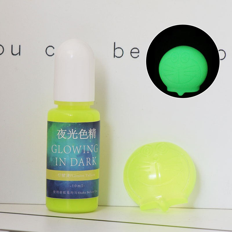 Luminous Resin Pigment for UV & Dark Glow Crafts - 20 Colors, 10ml