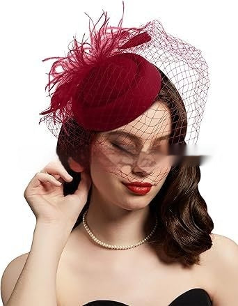 Vintage Bridal Veil Headdress with Flowers
