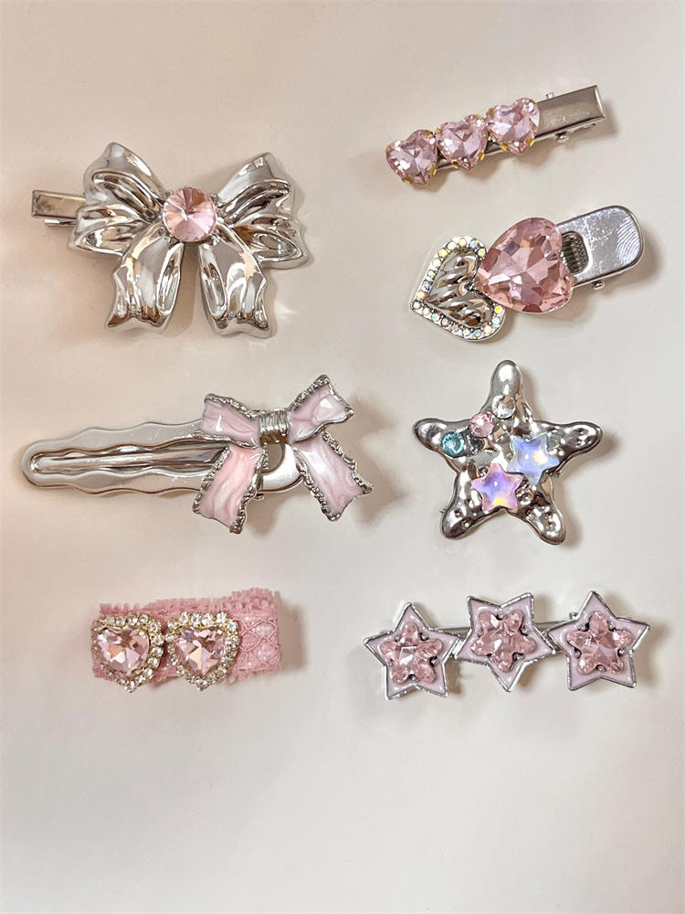 Butterfly & Flower Hair Barrettes Set - 10 Pack