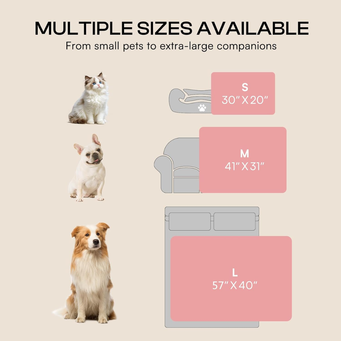 Washable Small Dog Blanket with Premium Fleece - Soft Cozy Pet Bed Cover