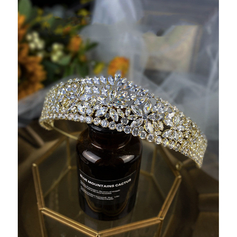 Zircon Crown Headpiece - Alloy Hair Accessory
