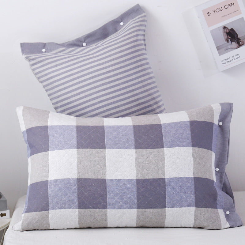 Three-Layer Gauze Cotton Pillowcase - Modern European Style
