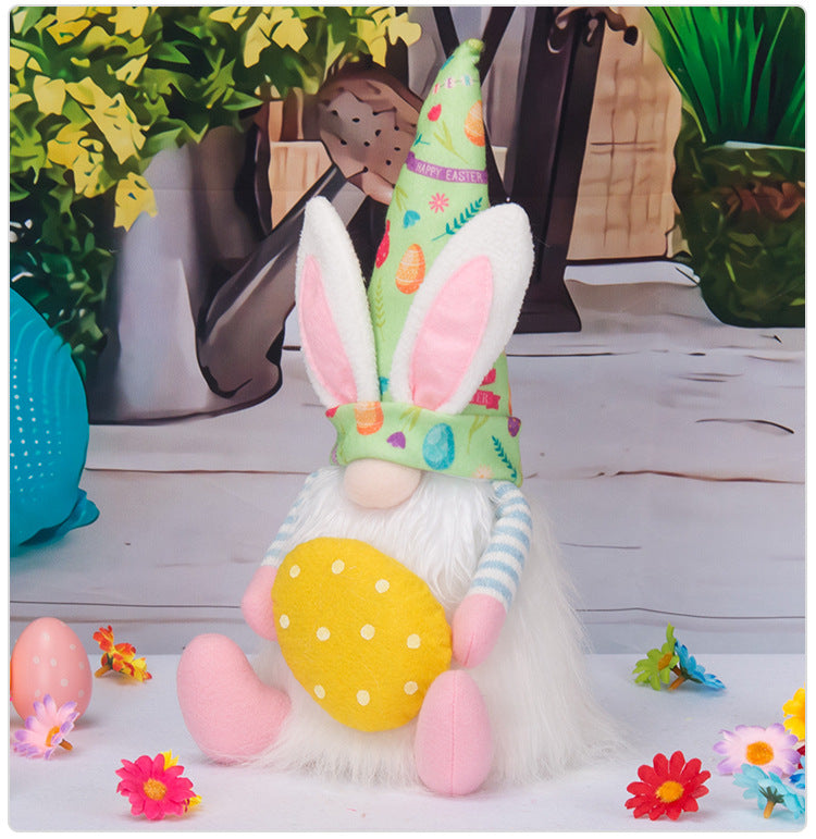 Easter Bunny Faceless Doll Decoration Small Gift for Holiday Festive Decor