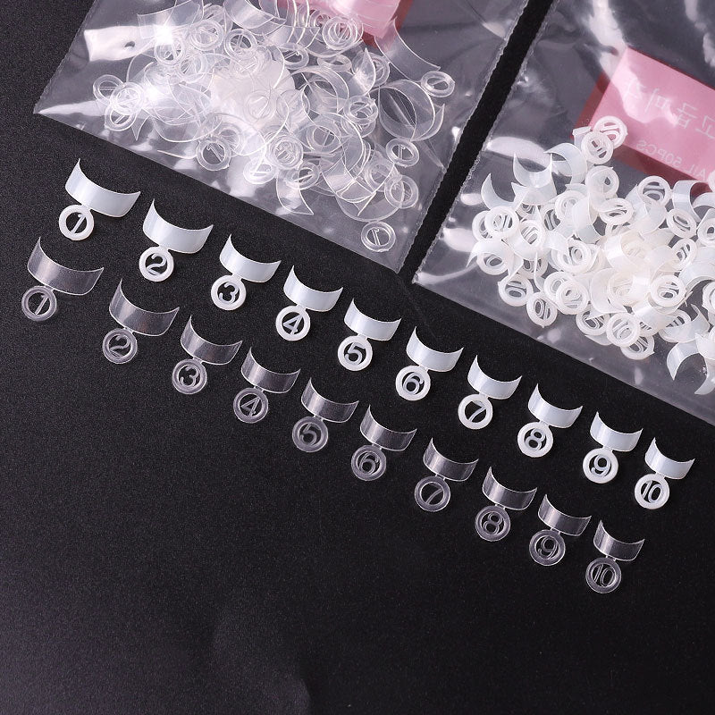 500 Acrylic Nail Tips - 10 Sizes, Crescent Edge