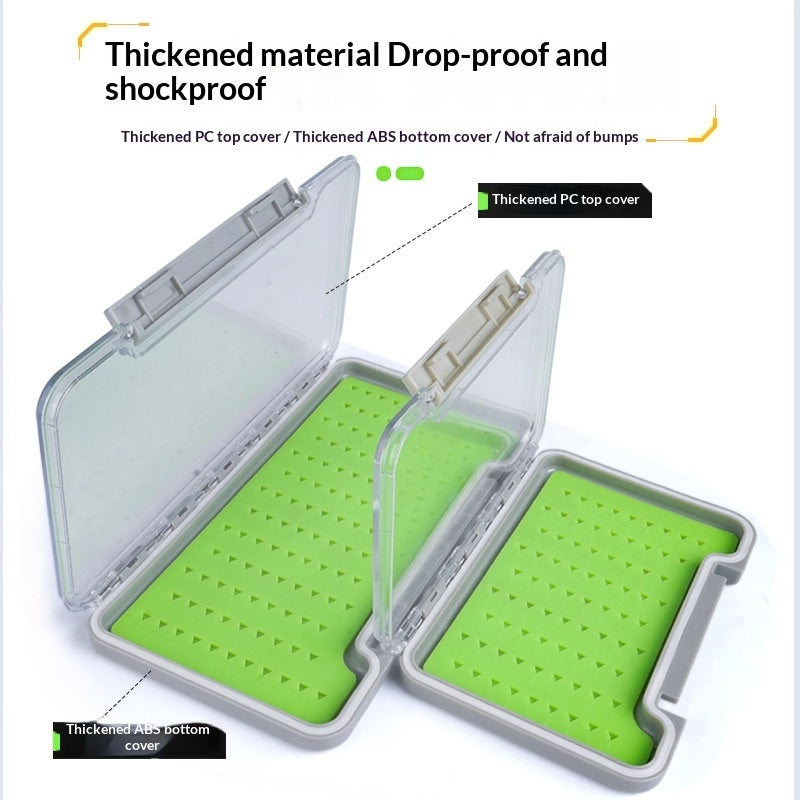 Transparent Waterproof Silicone Fly Hook Storage Box - Multiple Sizes