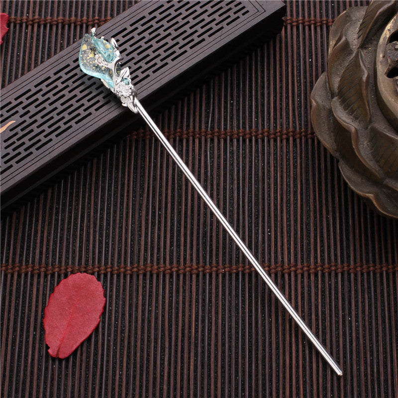 Antique Mulan Hairpin with Tassel for Women - Retro Hanfu Hair Accessory