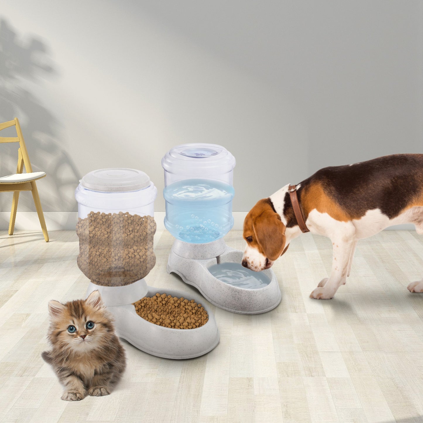 3.5L Pet Water Dispenser Self-Dispensing Gravity Feeder for Cats & Dogs