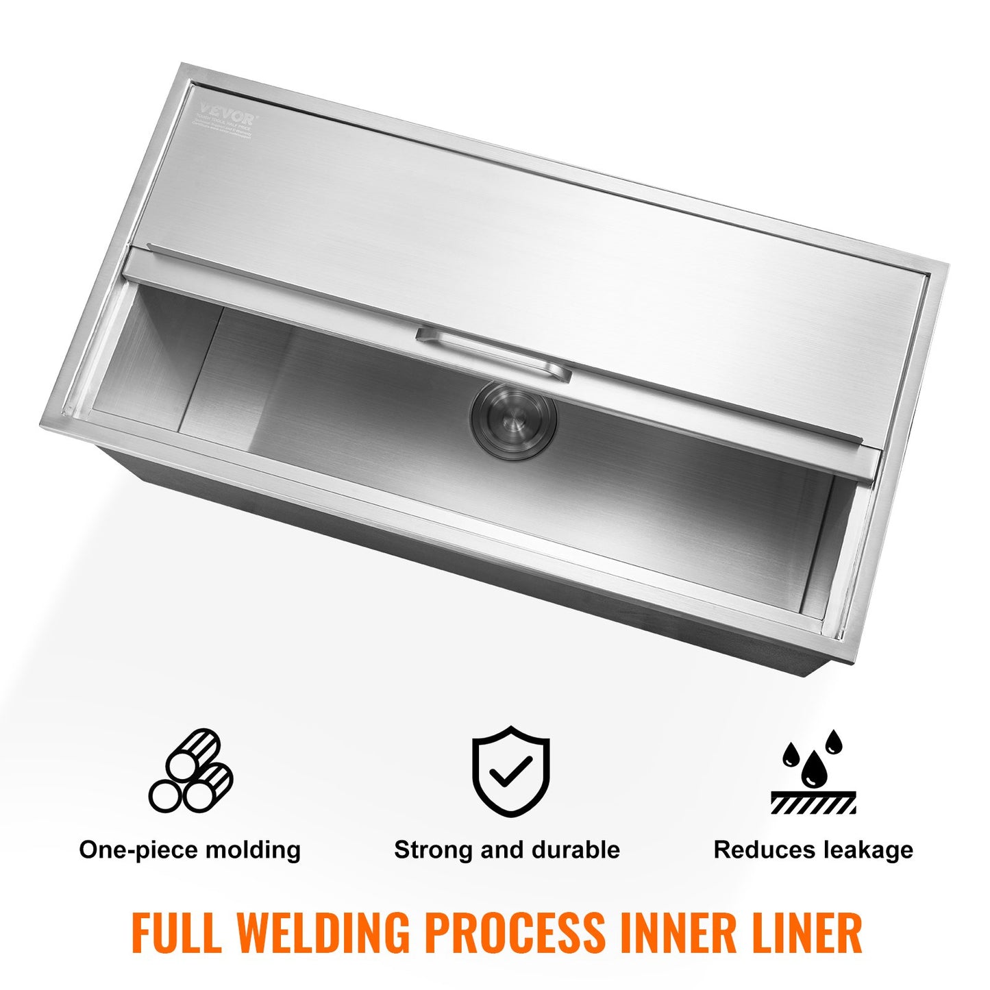 Drop-In Stainless Steel Ice Bin - 40.9 Qt Outdoor Cooler