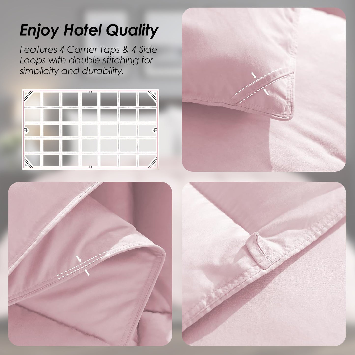 Oversized Pink Quilt - Soft, Comfortable & Machine Washable