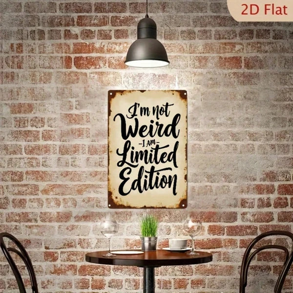 Funny Metal Tin Sign - I'm Not A Freak, Limited Edition Wall Decor