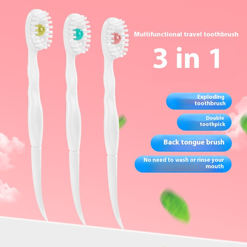 Disposable Bead Toothbrush 20 Pack Portable Oral Care Set - Multiple Flavors