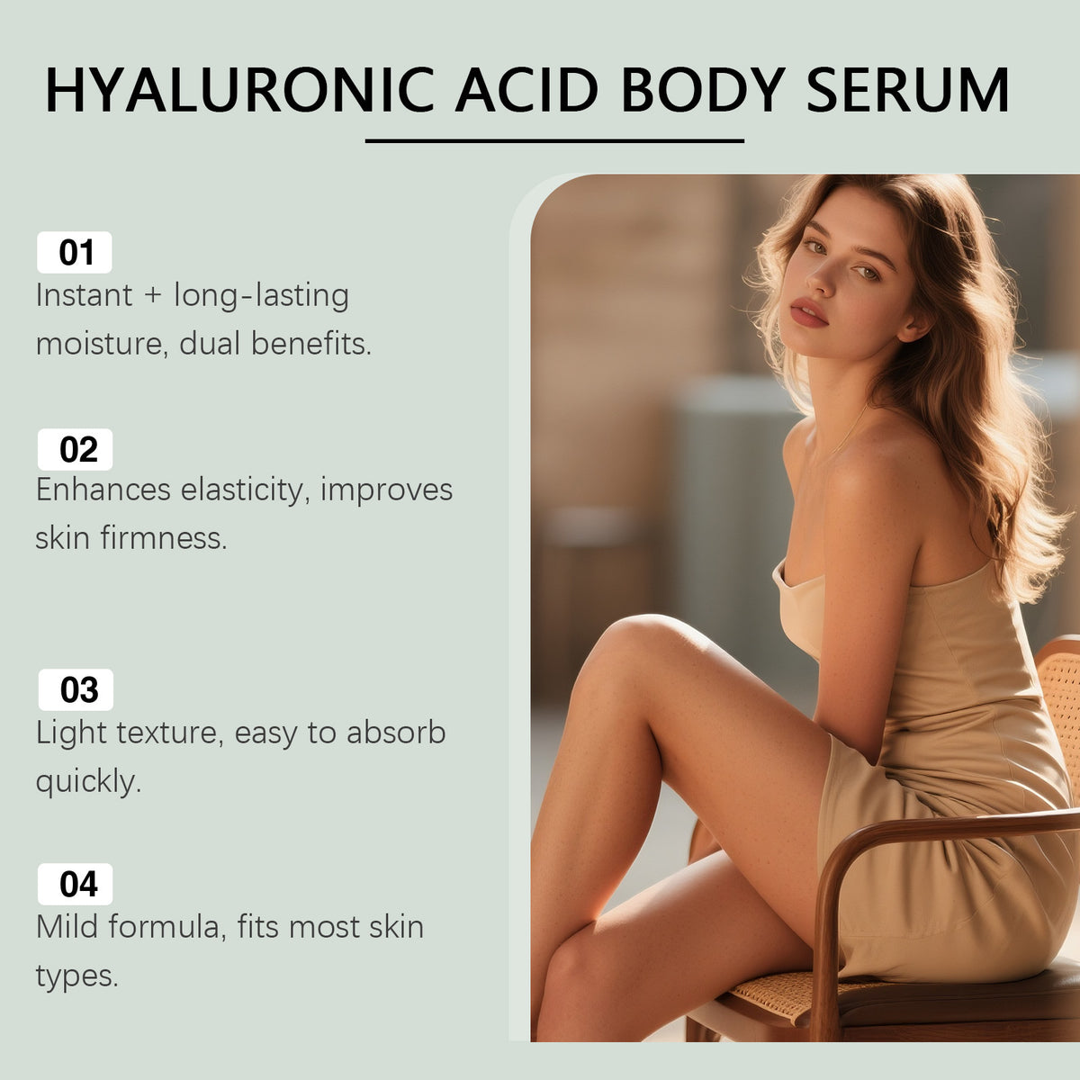 Hyaluronic Acid Body Moisturizer 300ml - Hydrating Skin Care