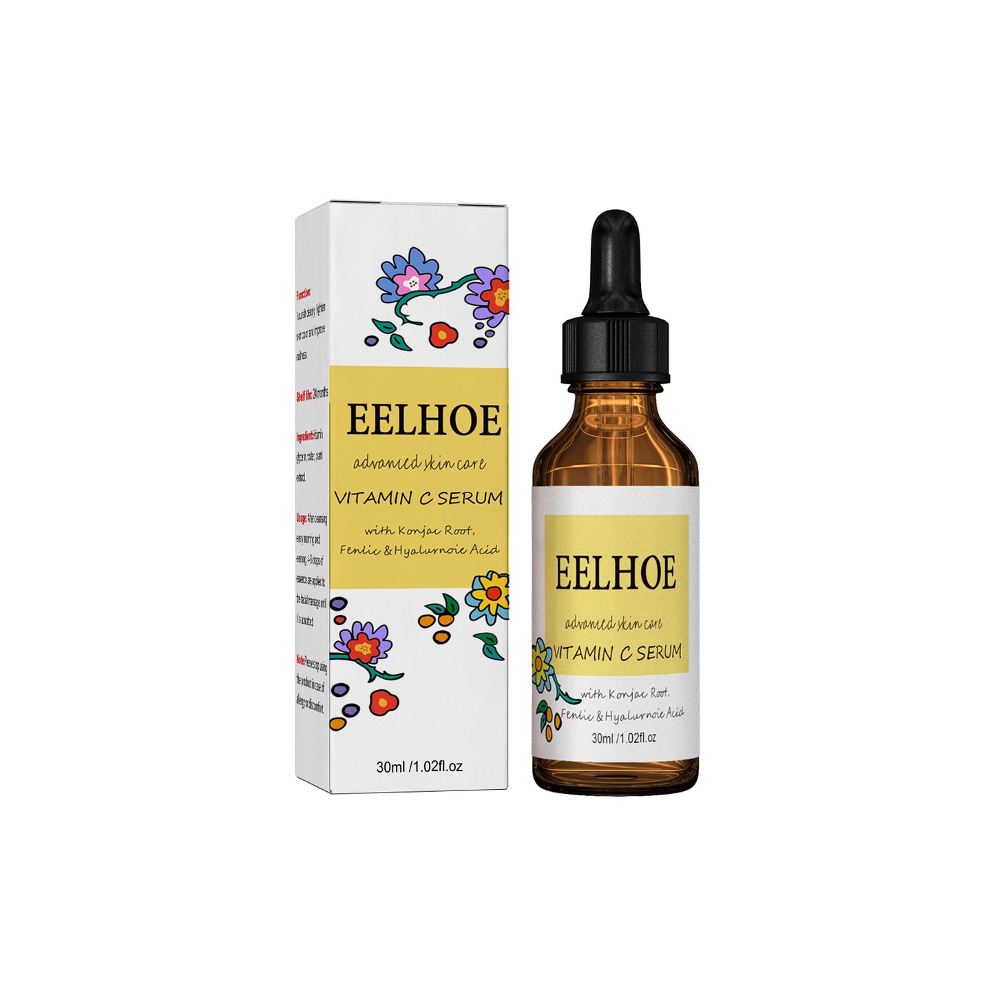 Vitamin C Brightening Facial Serum with Hyaluronic Acid - 30ml