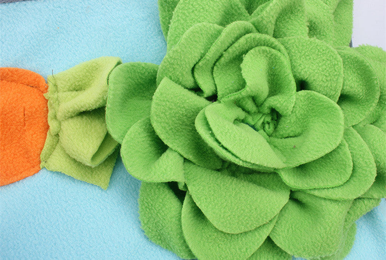 Candy Color Sniffing Training Mat - Blue Fleece Pet Training Aid