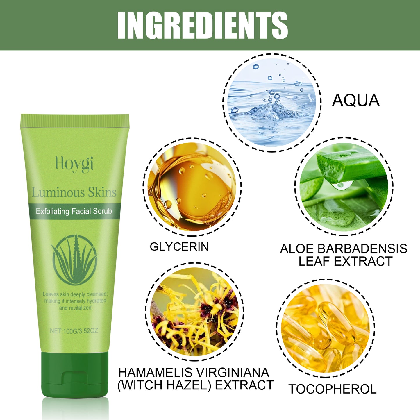 Exfoliating Facial Scrub - Deep Cleaning & Firming Skin Care Cream