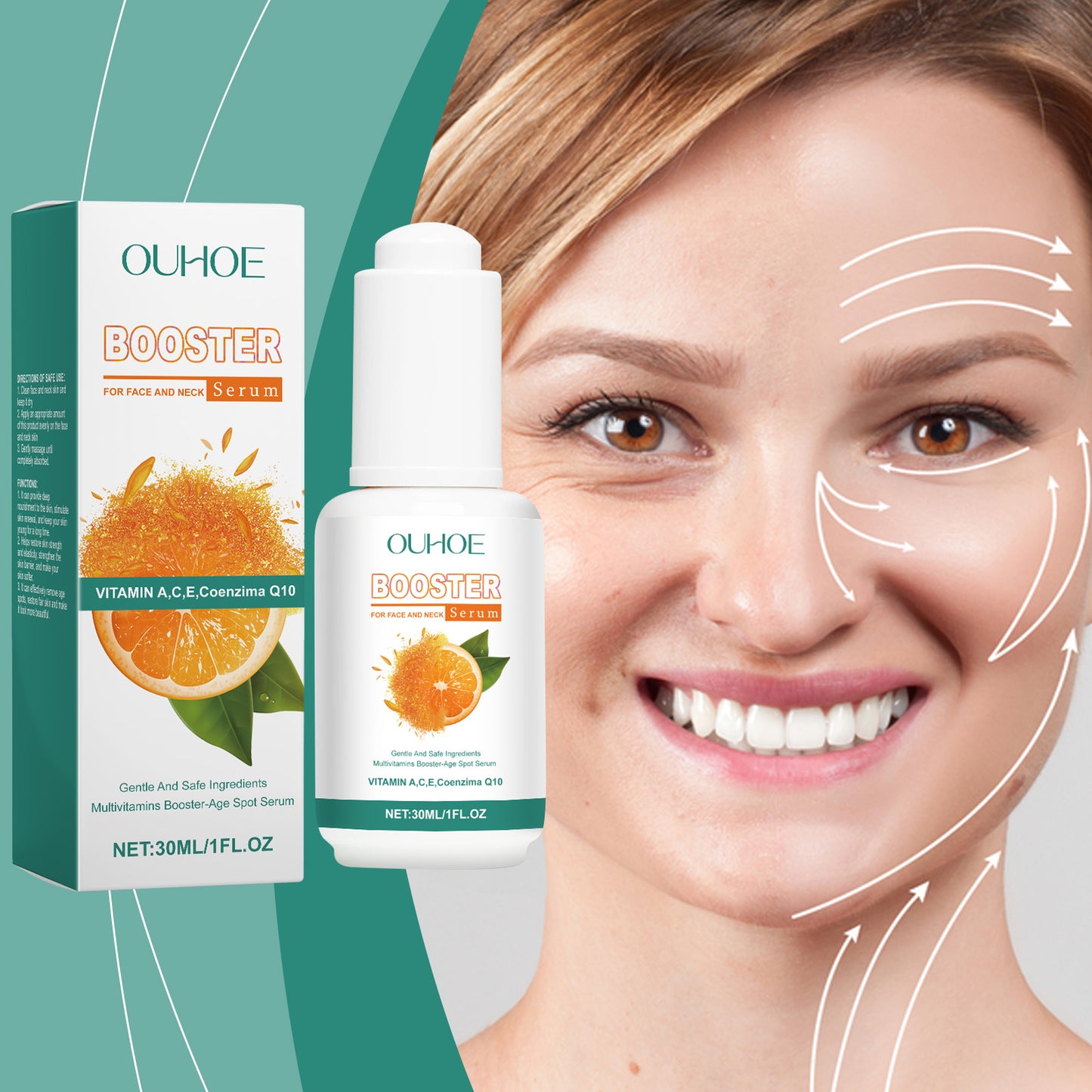 Hydrating Facial Essence with Coenzyme Q10 and Orange Extract - 30ml