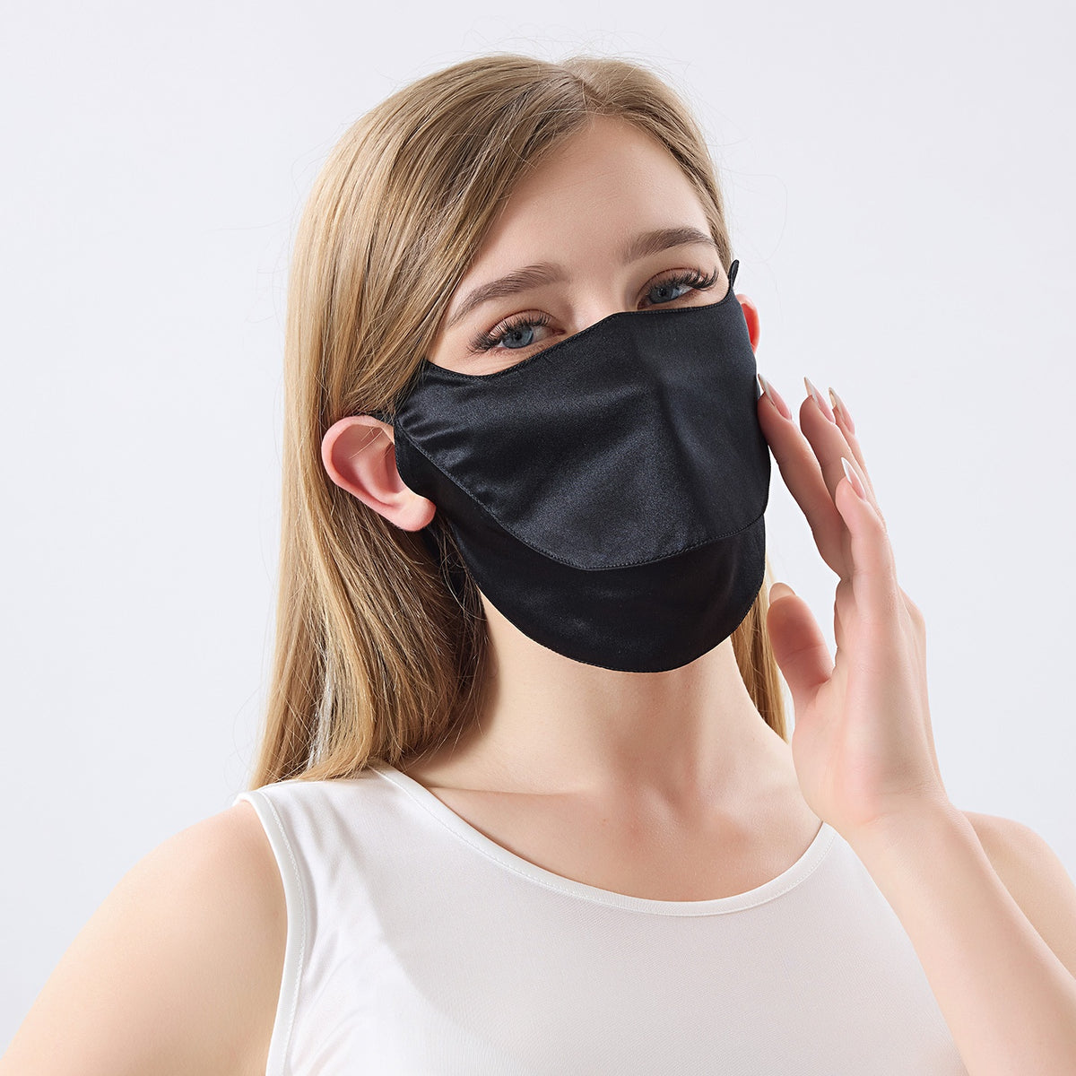 Mulberry Silk UV-Blocking Face Mask - Outdoor Sun Protection